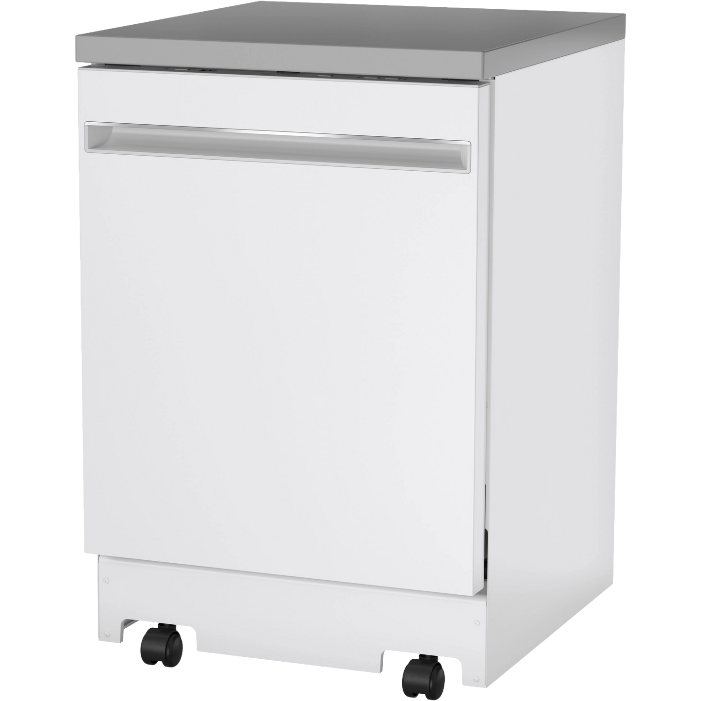 GE® ENERGY STAR® 24" Stainless Steel Interior Portable Dishwasher with Sanitize Cycle