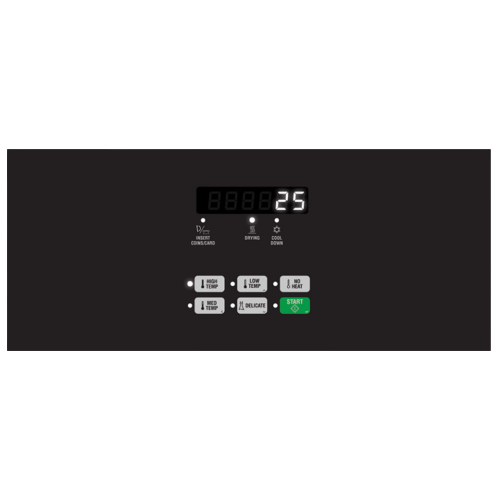Rear Control Single Electric Dryer - Single Coin Drop (Not for Residential Use)