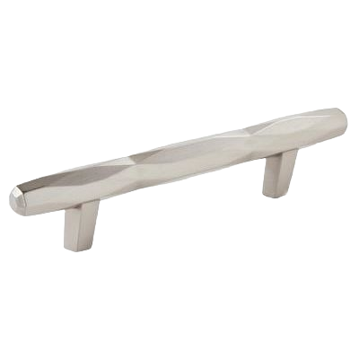 Satin nickel cabinet pull with geometric faceted design in hardware and furniture accessories under $50 collection