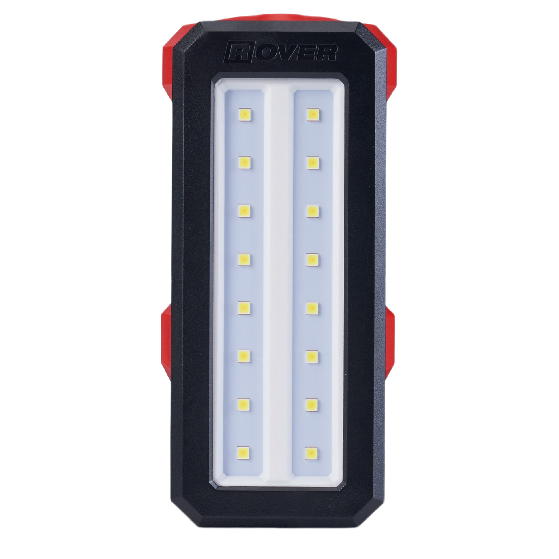 Black and red Milwaukee compact flood light with dual rows of bright LEDs for home improvement and repair tasks