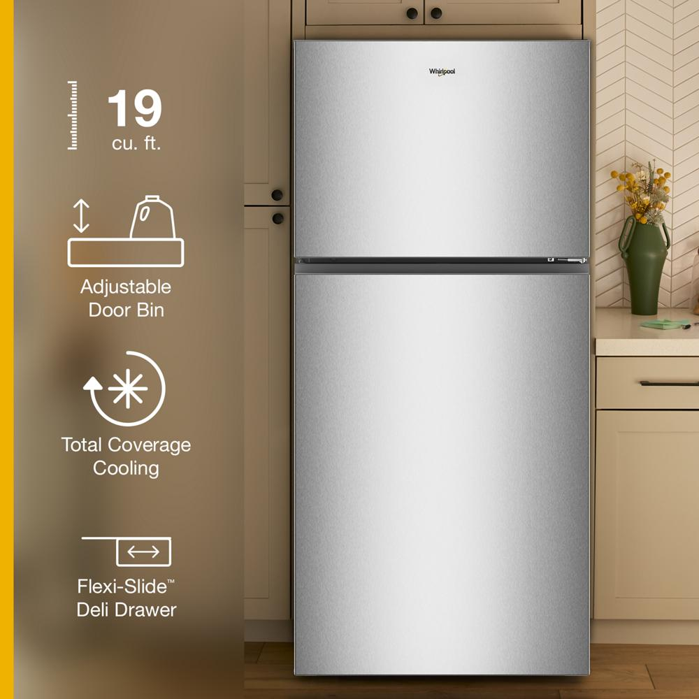Whirlpool® 30-inch Wide Top Freezer Refrigerator with Total Coverage Cooling- 19 Cu. Ft.