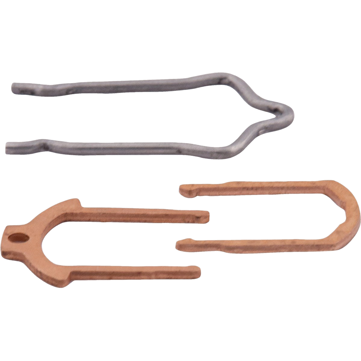 Set of three metal retainer clips for faucet cartridge repair in plumbing parts and home improvement collections