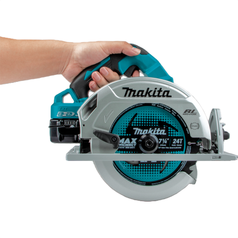 Handheld Makita cordless circular saw with brushless motor and 7-1/4 inch blade for tools and home improvement tasks