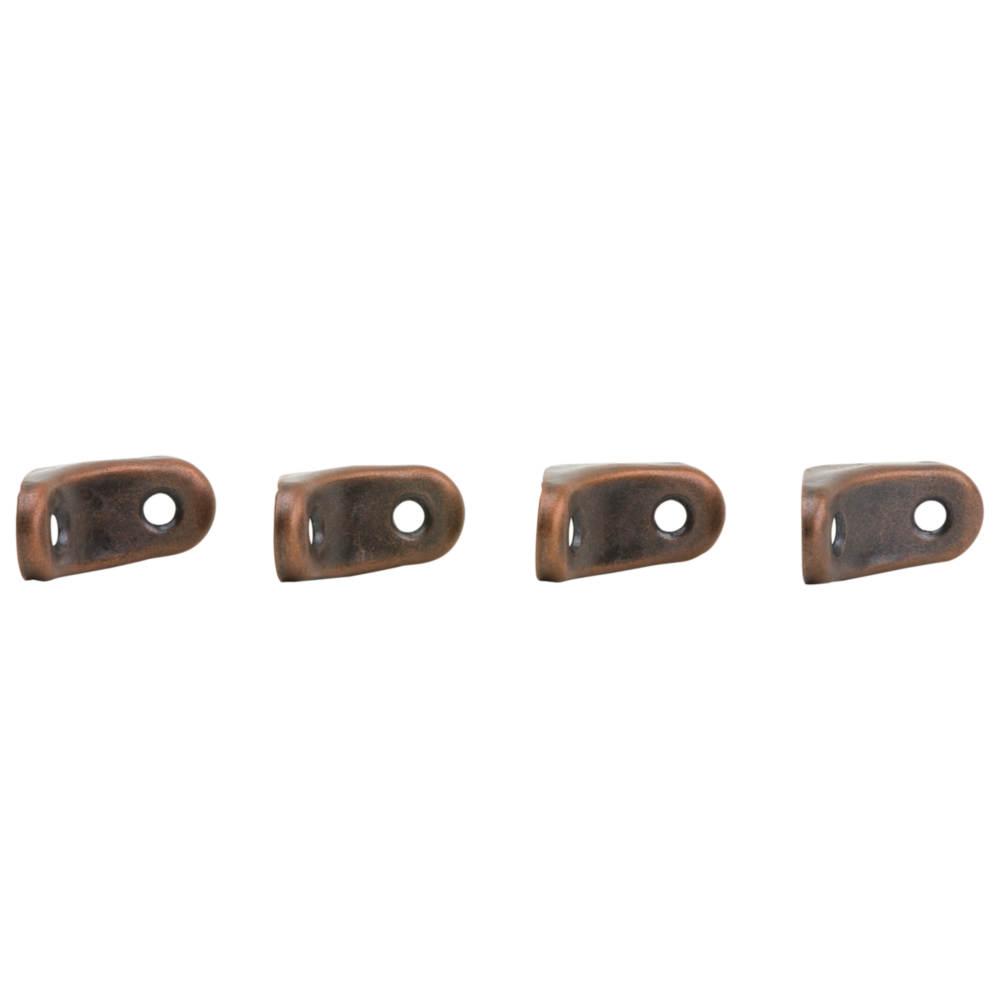 Set of four oil-rubbed bronze steel chair braces for furniture support in hardware and furniture accessories collections under $50