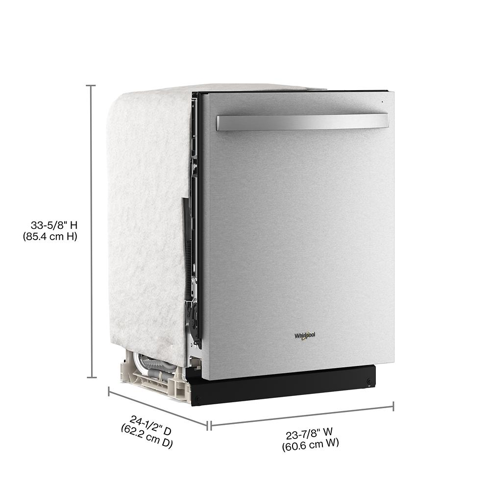 Whirlpool® 24-Inch Top Control Dishwasher with Total Coverage Wash and Auto Open Air Dry in Fingerprint Resistant Stainless Steel