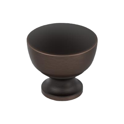 Oil-rubbed bronze cabinet knob with 1-1/4 inch diameter, suitable for furniture and home improvement hardware under $50 category