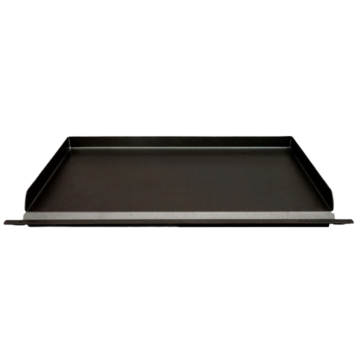 Carbon steel large flat griddle with raised edges for outdoor grilling and cooking in kitchenware and grill accessories collections