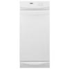 White 15-inch convertible trash compactor with ergonomic handle and simple front panel, designed for efficient waste management in Trash Compactors, Kitchen & Kitchenware, and Appliances collections.