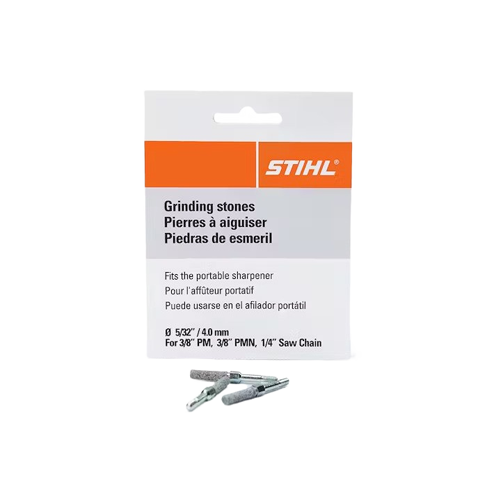 STIHL grinding stones 3-pack with durable sharpening stones for saw chains, part of STIHL Parts & Accessories collection at Hartville Hardware