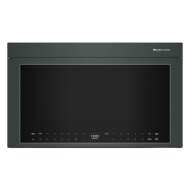 KitchenAid multifunction over-the-range microwave oven with flush built-in design, black stainless steel finish, part of Over the Range Microwaves and Kitchen & Kitchenware collections.