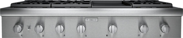 48-inch stainless steel gas rangetop with six Star® Burners and continuous cast iron grates from Gas Cooktops collection