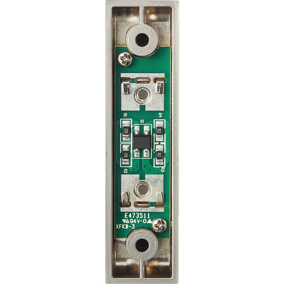 Close-up of metal doorbell button internal circuit board for electrical and home improvement doorbell collections under $50