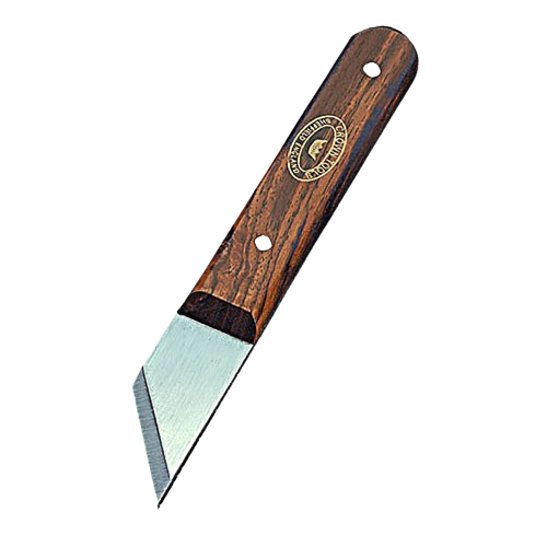 Right-handed marking knife with rosewood handle and sharp angled blade for precise woodworking tasks