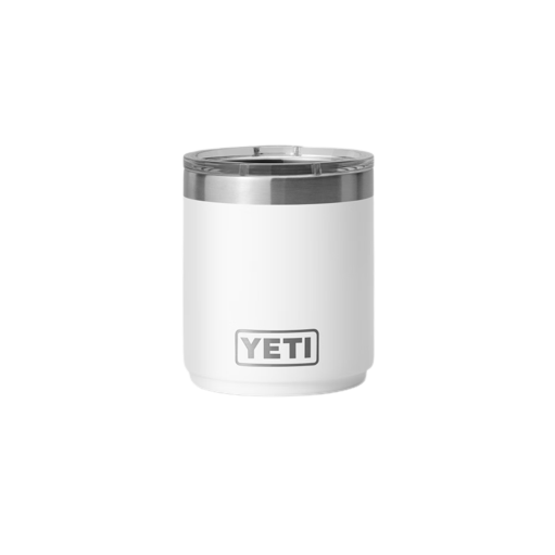 White insulated 10 oz lowball with clear Magslider lid for durable use in drinkware under $100 in kitchenware and tableware