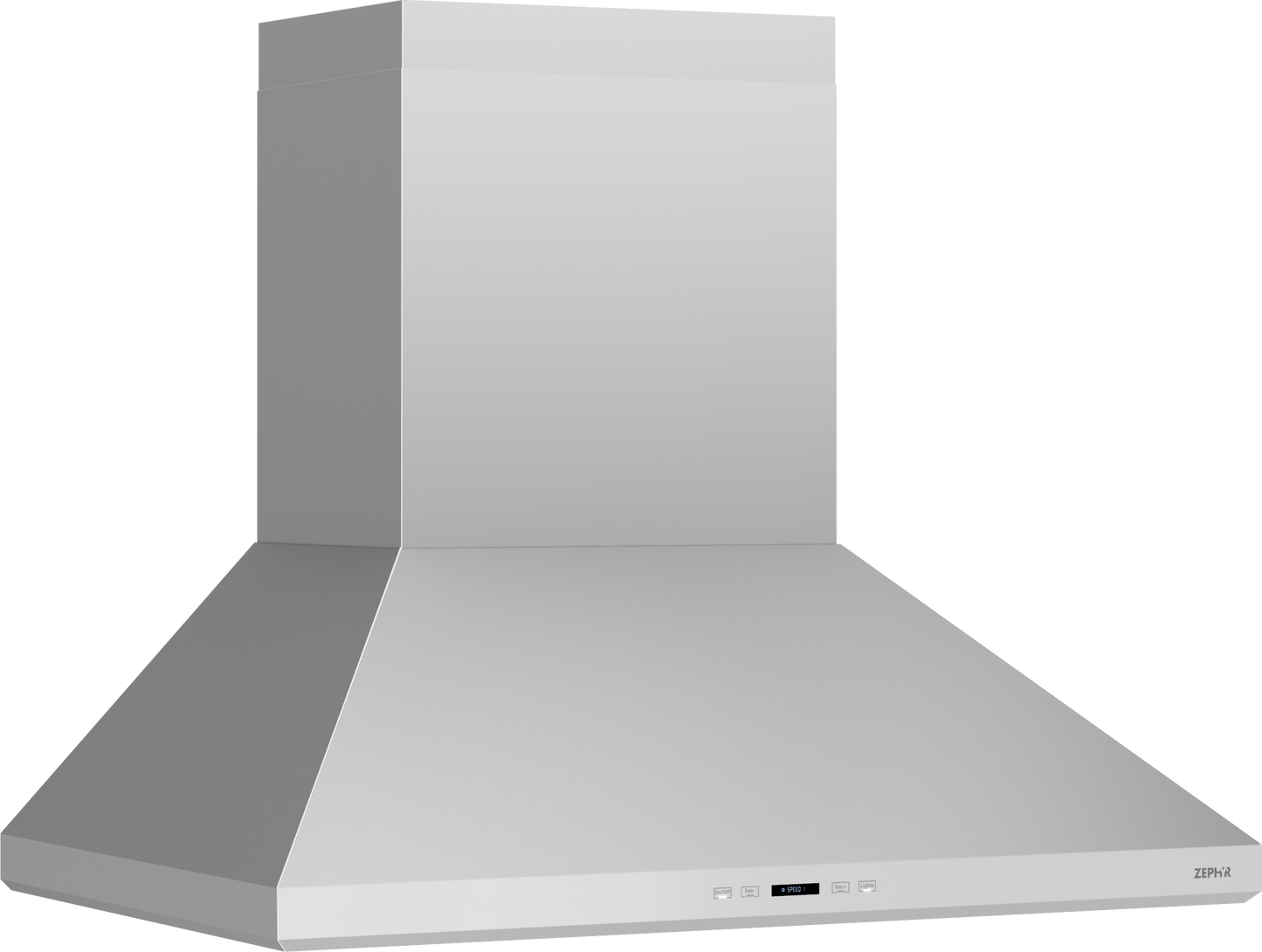 Stainless steel wall-mounted kitchen range hood with LED controls for efficient ventilation and modern home improvement projects