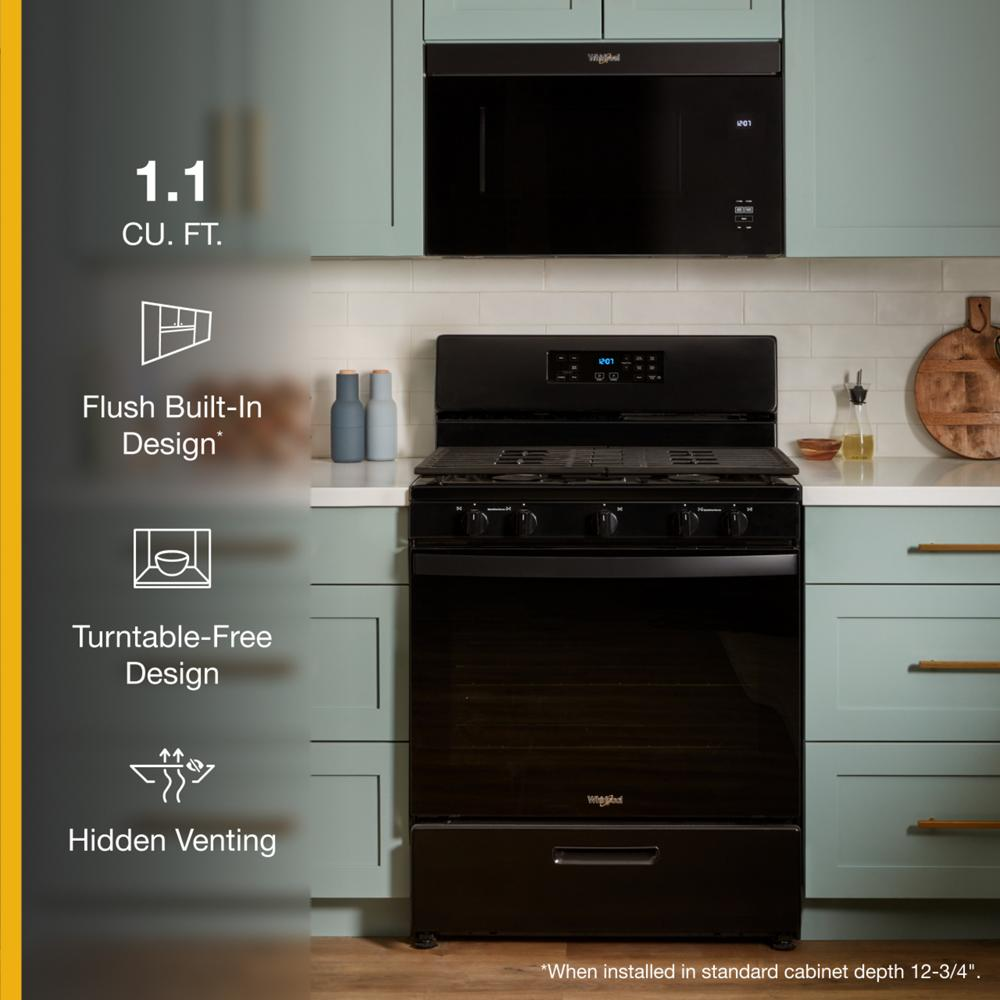 1.1 Cu. Ft. Flush Mount Microwave with Turntable-Free Design