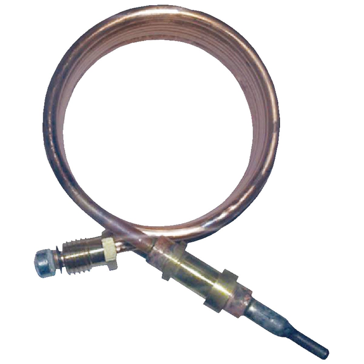 Copper replacement thermocouple with brass fittings and 39-inch length for home improvement and tools use