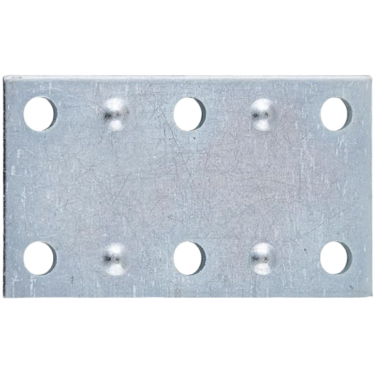Rectangular hot-rolled steel mending plate with multiple holes for home improvement and building hardware applications