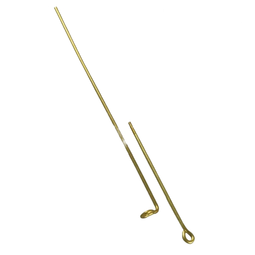 Set of two brass lift wires with bent ends for toilet repair in plumbing parts and repair collection under $50