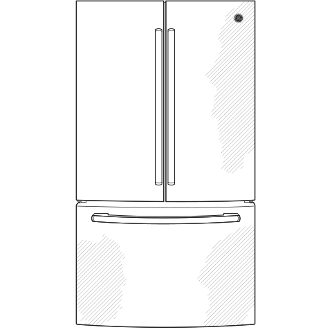 GE® ENERGY STAR® 24.7 Cu. Ft. French-Door Refrigerator