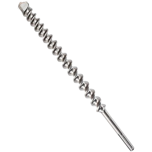 Silver SDS-max rotary hammer bit with spiral flute for heavy-duty drilling in power tool accessories and drill bits collection