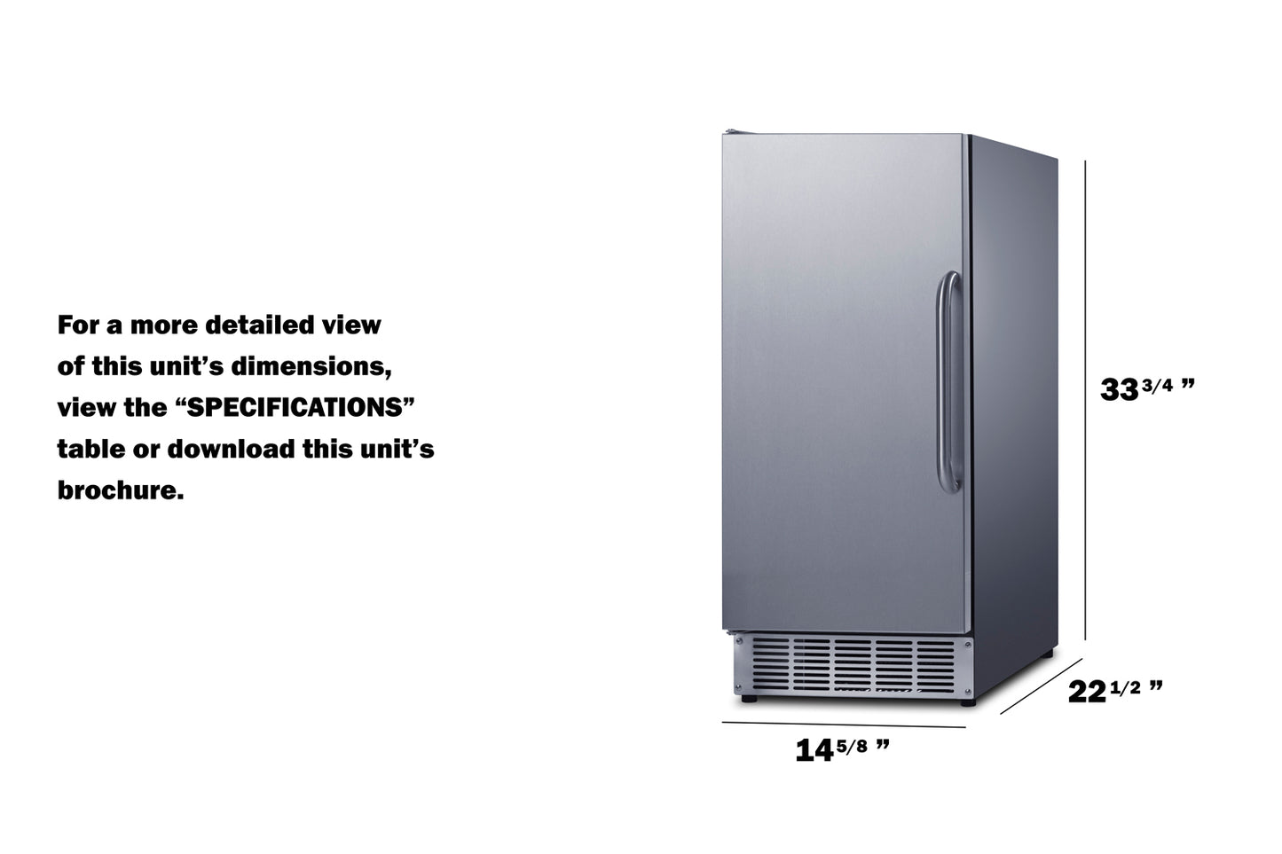 Built-In 45 lb. Clear Icemaker