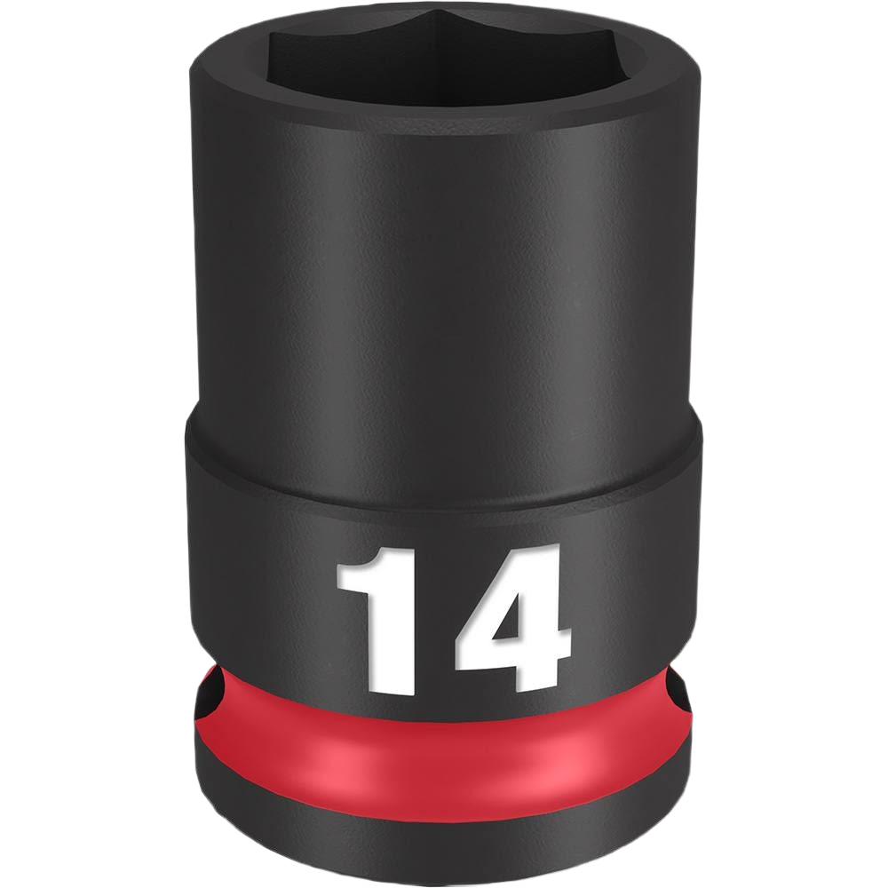 14-mm impact socket with 6-point design and red accent for hand tools and woodworking under $50 collection