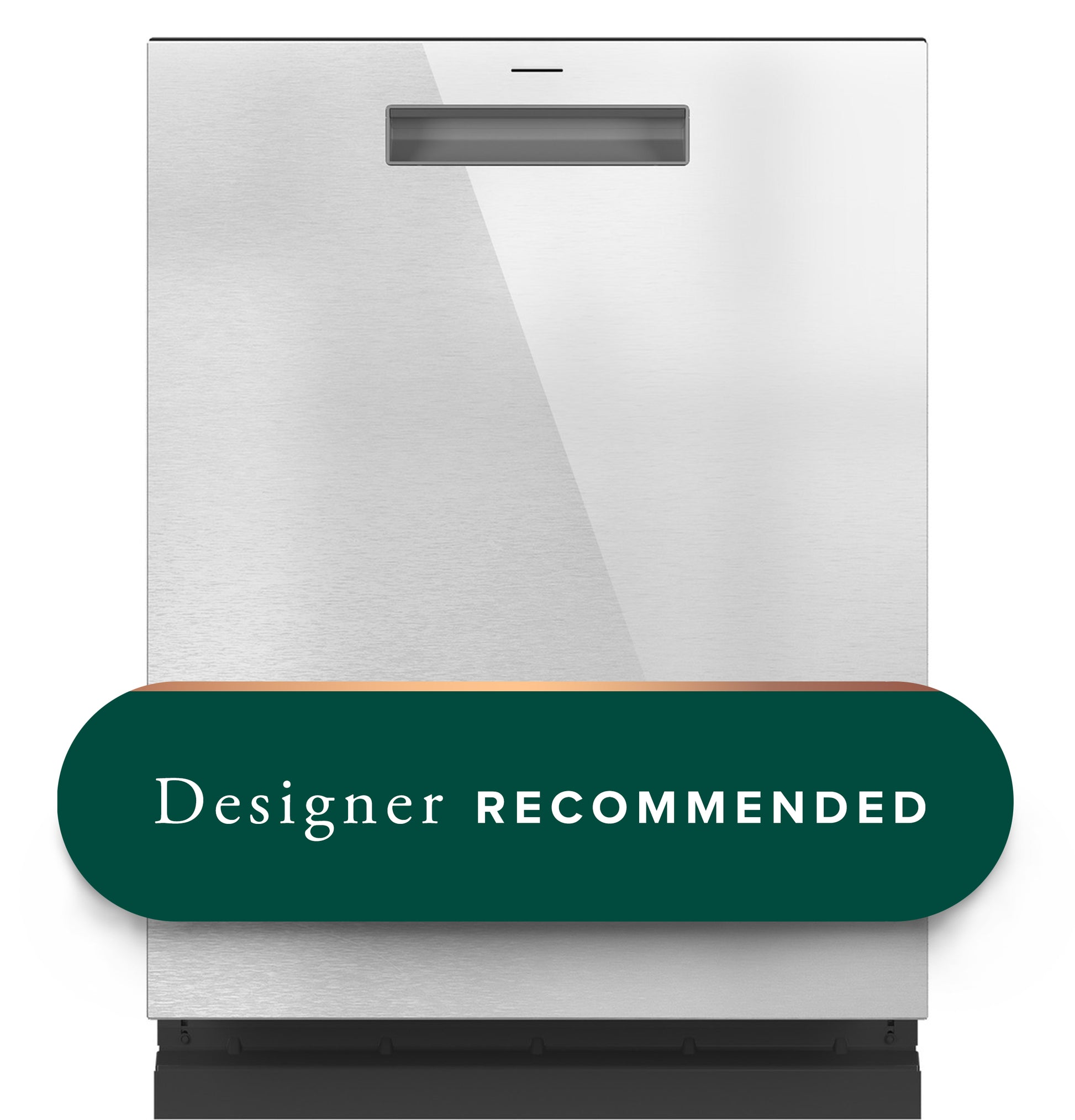 Built-in stainless steel dishwasher with sleek handle and modern design from kitchen appliances collection