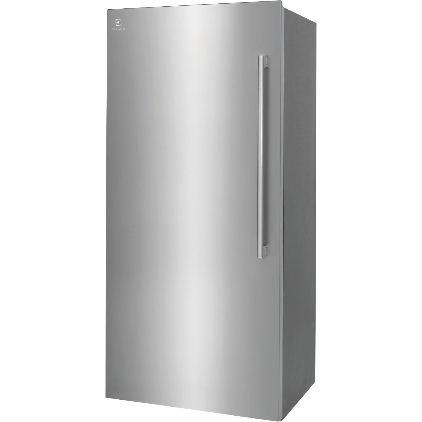 Stainless steel single-door freezer with vertical handle, sleek design in Freezers & Ice Makers and Appliances collections