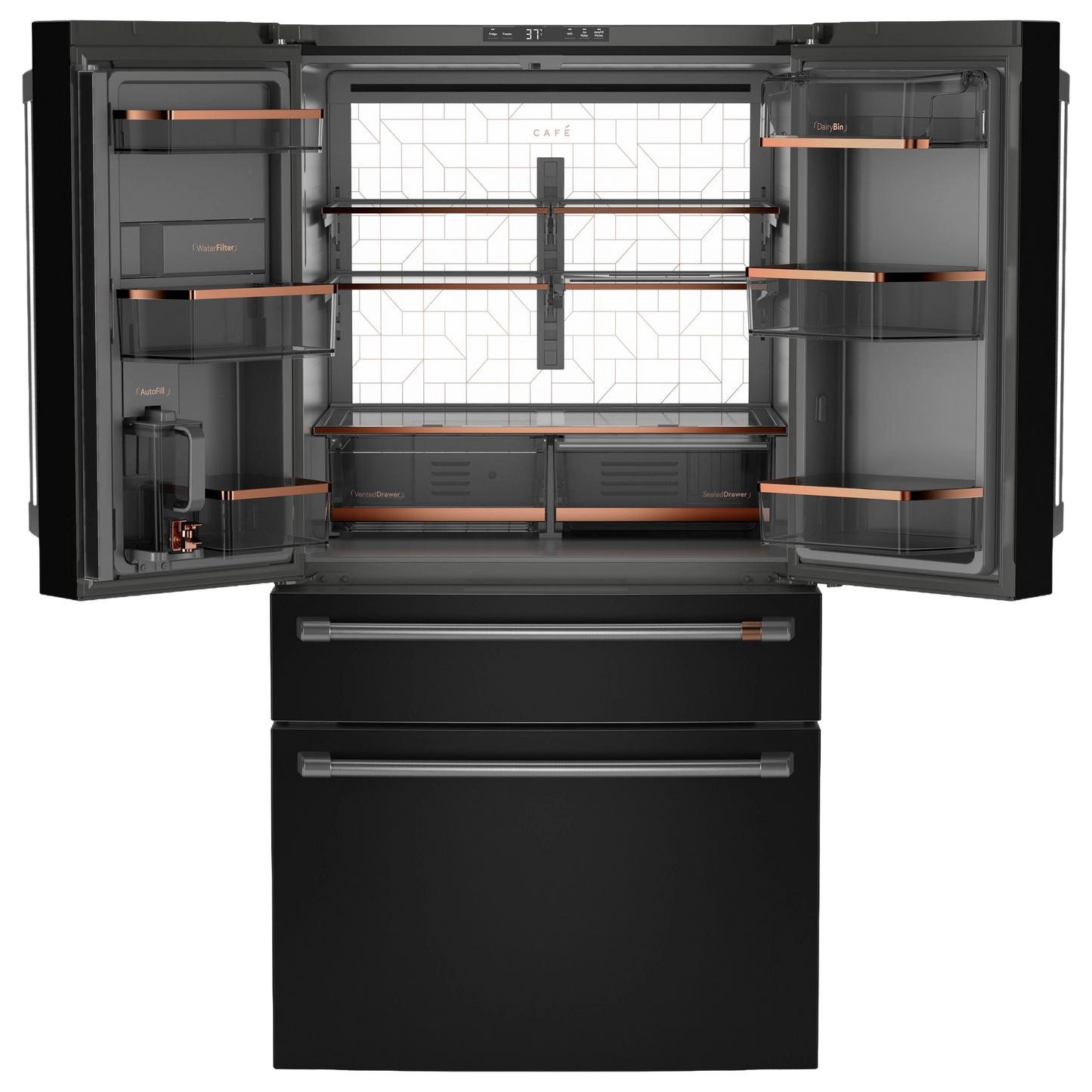 CAFÉ™ ENERGY STAR® 23.2 Cu. Ft. Smart Counter-Depth 4-Door French-Door Refrigerator With Dual-Dispense AutoFill Pitcher