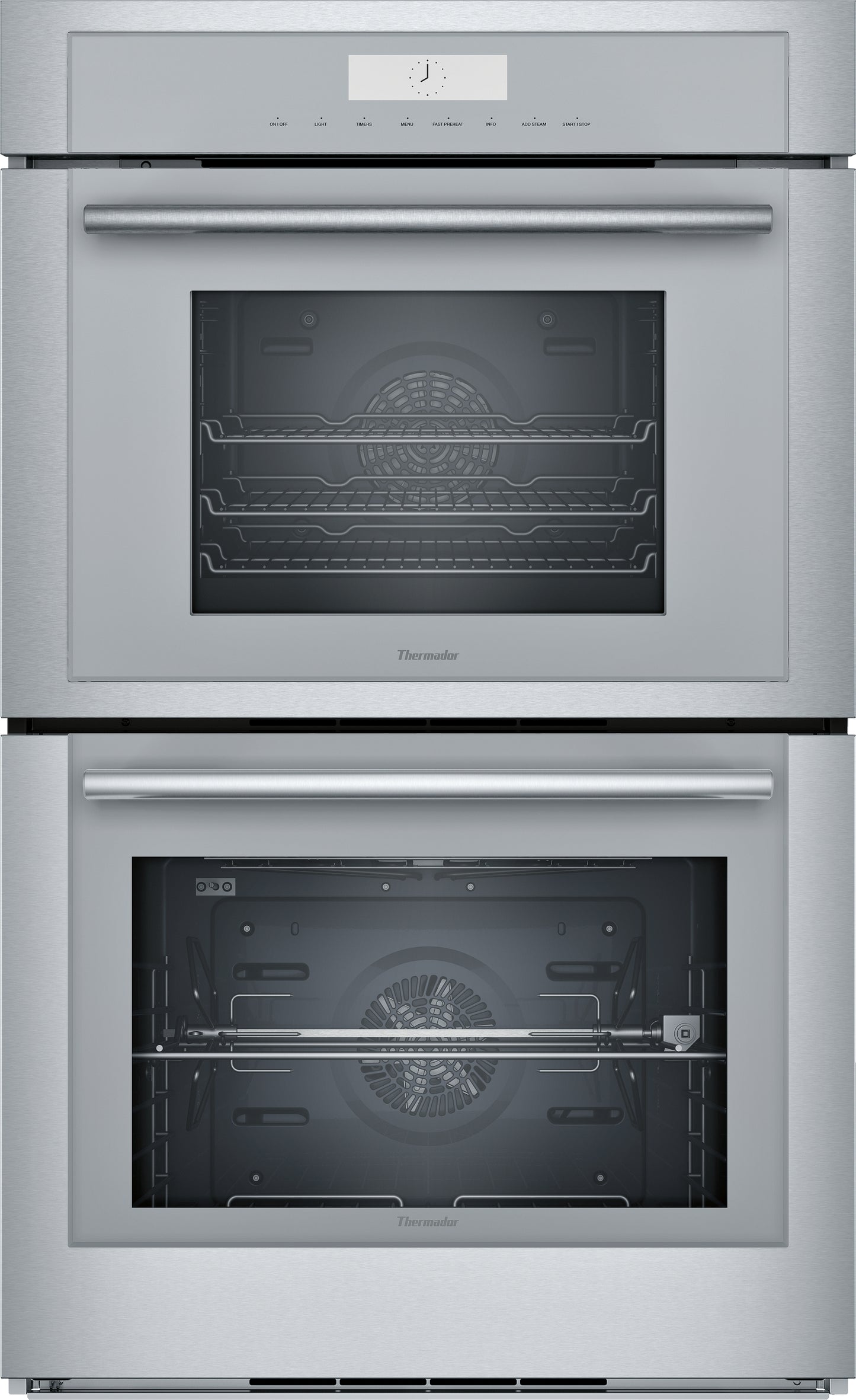Stainless steel double wall oven with digital controls from Thermador double wall ovens collection for home improvement