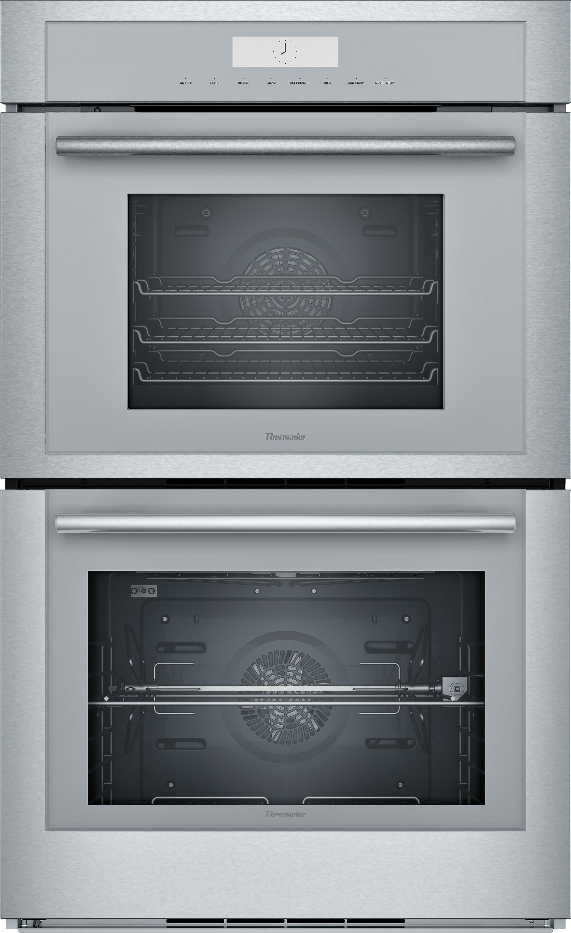Stainless steel double wall oven with digital controls from Thermador double wall ovens collection for home improvement