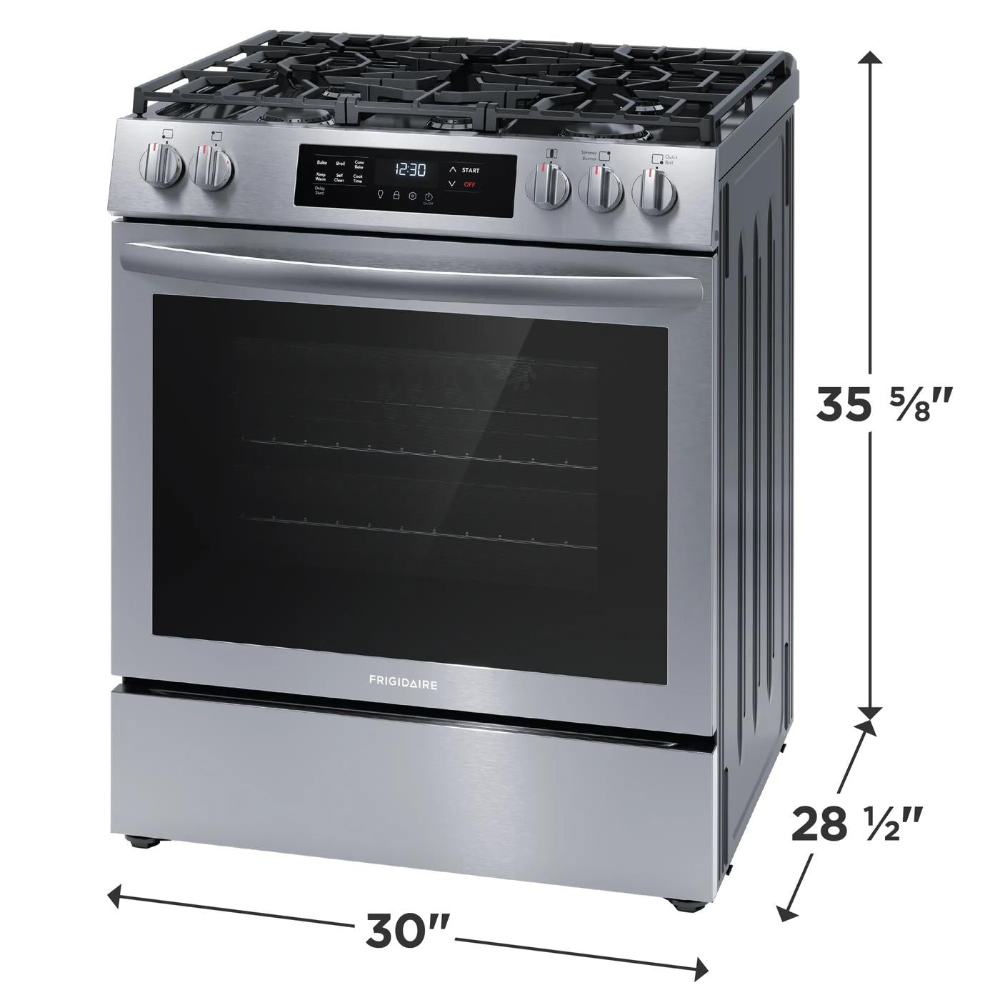 30" Front Control Gas Range with Convection Bake