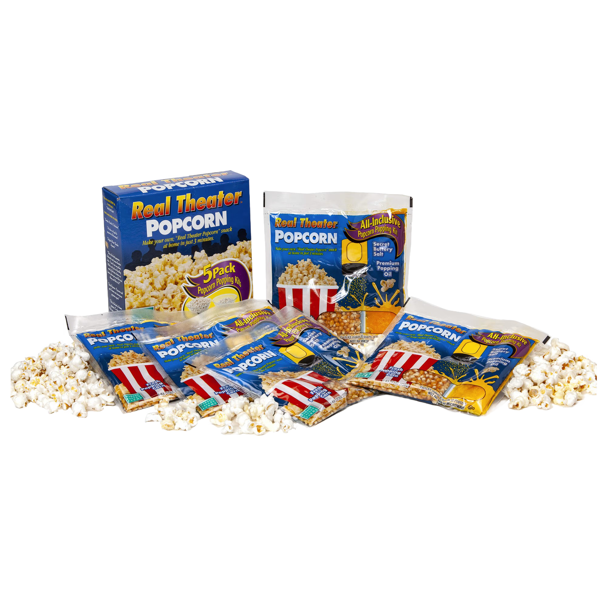 Wabash Family Farms popcorn kit with popcorn bags and kernels, part of food & beverage and snacks collections under $50