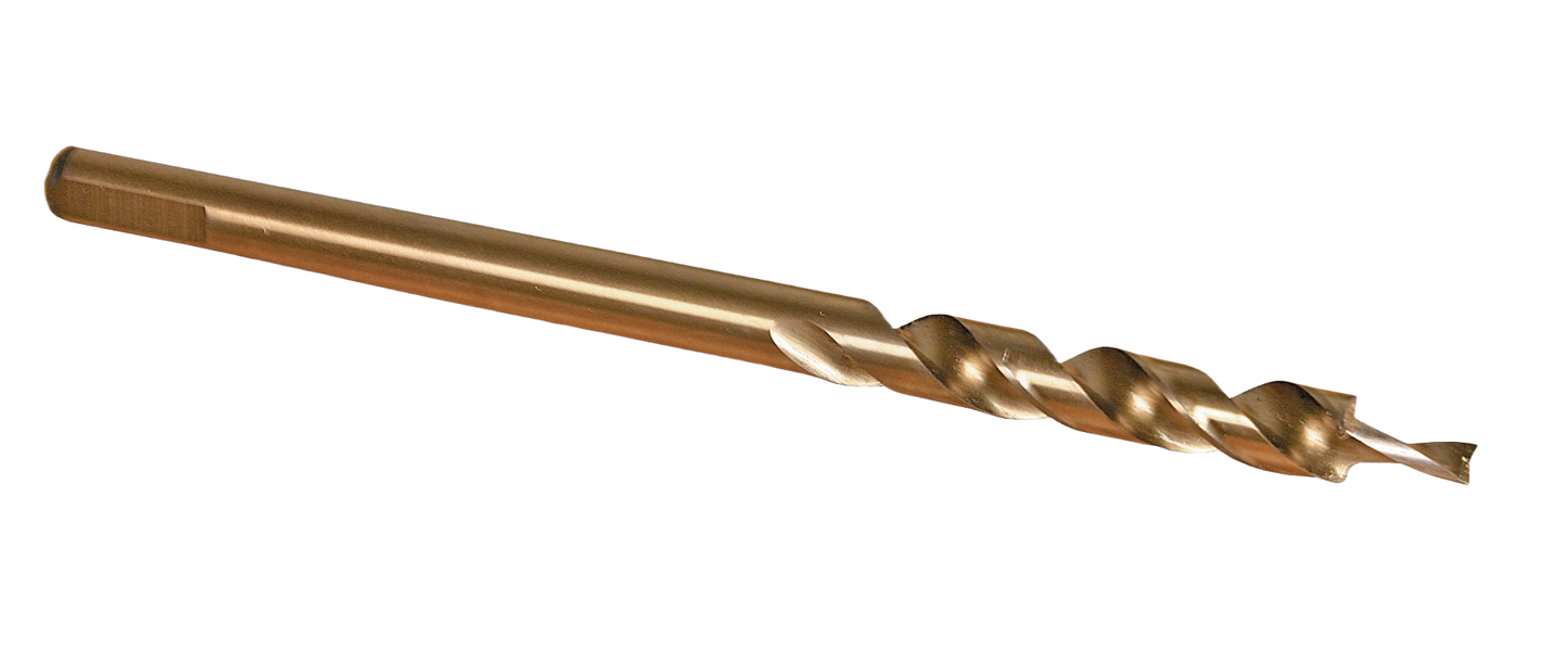 Stepped drill bit with bronze finish for precise pocket-hole joinery in tool accessories and drill bits collections under $100