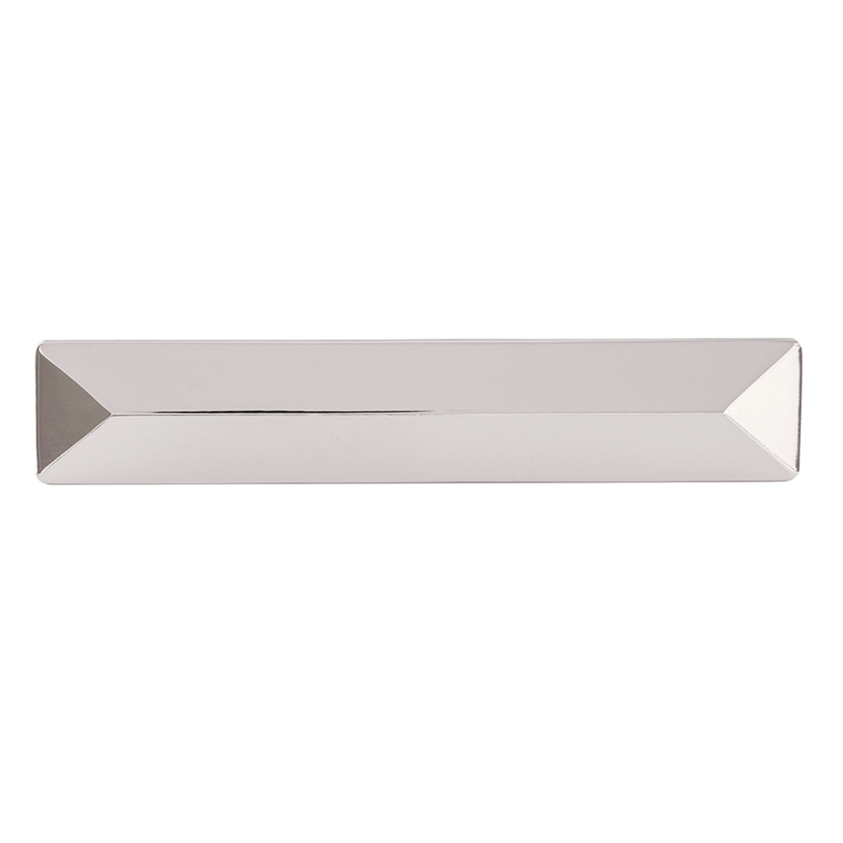 Sleek polished nickel bungalow pull with beveled edges for cabinet and furniture hardware under $50 collections