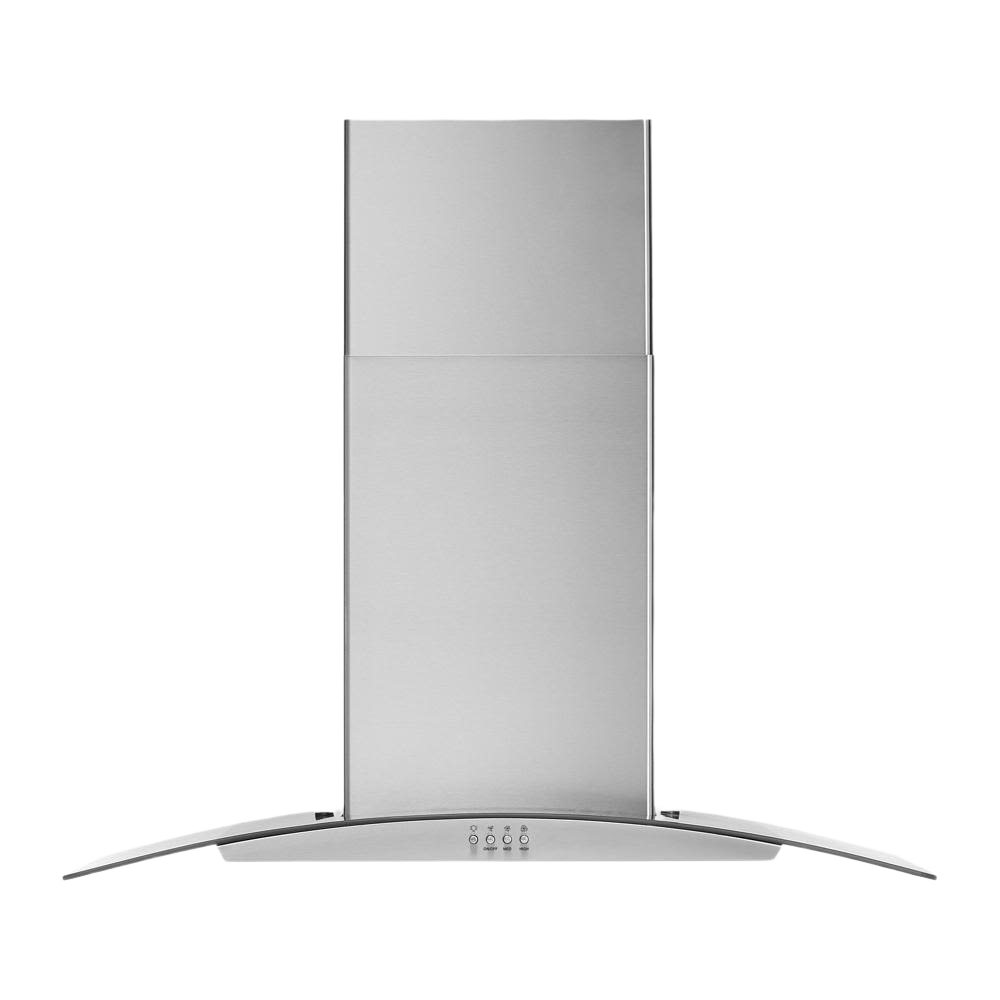 Stainless steel curved glass wall mount range hood with 3-speed fan from Wall Mounted Range Hoods collection