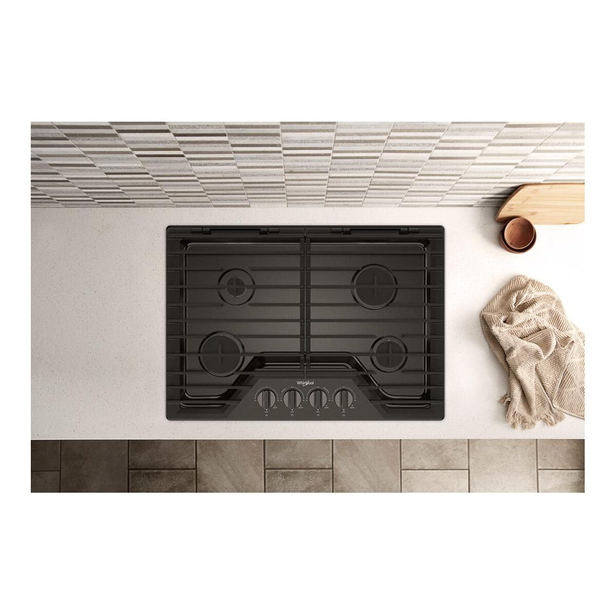 30-inch Gas Cooktop with EZ-2-Lift™ Hinged Cast-Iron Grates