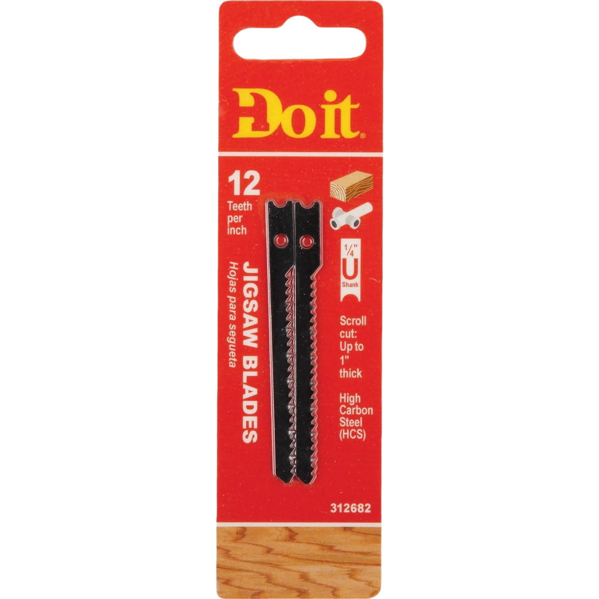 Two-pack of high carbon steel 12 TPI U-shank blades for woodworking and power tool accessories under $50