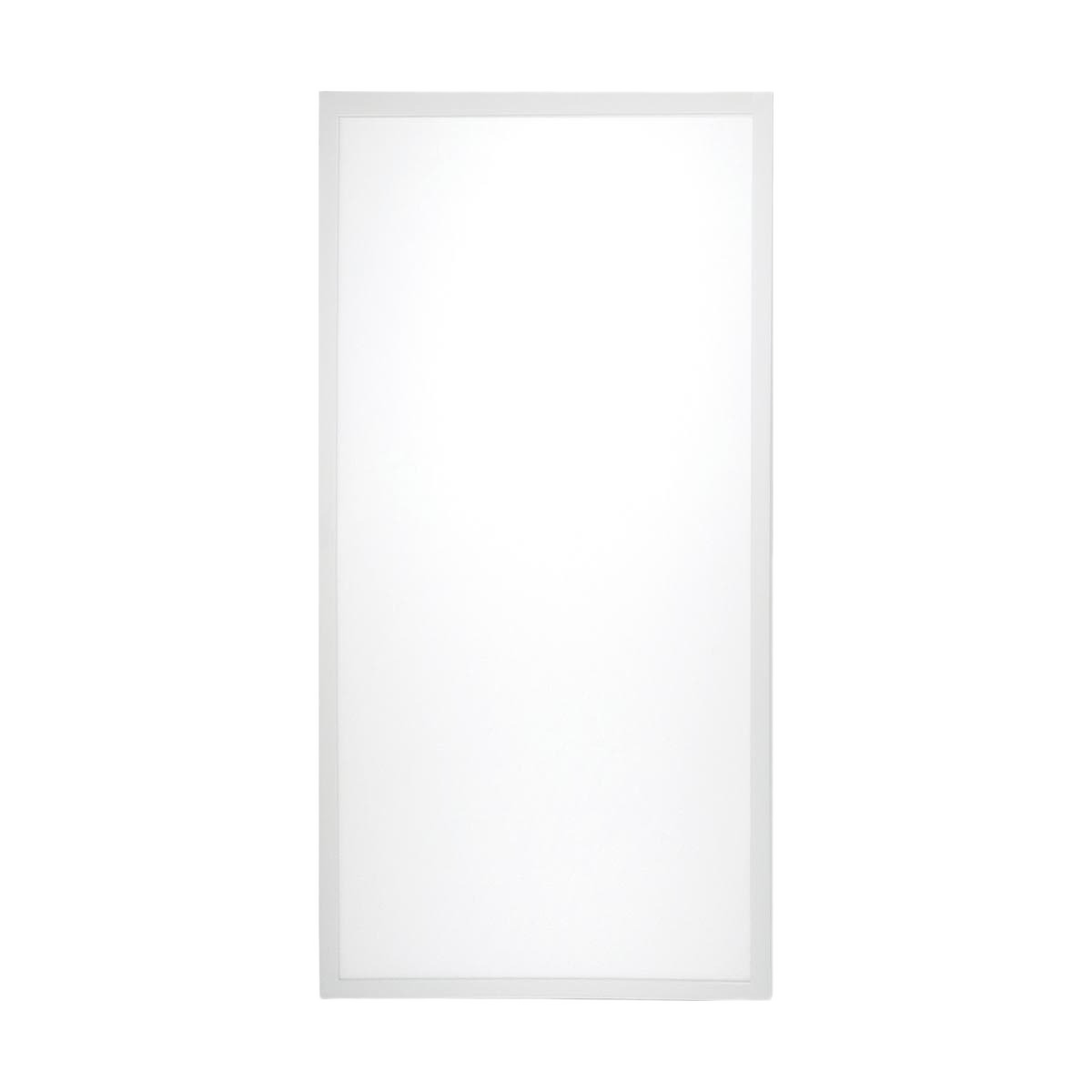 Slim LED backlit panel with white frame for energy-efficient lighting in electrical and ceiling fan collections under $100