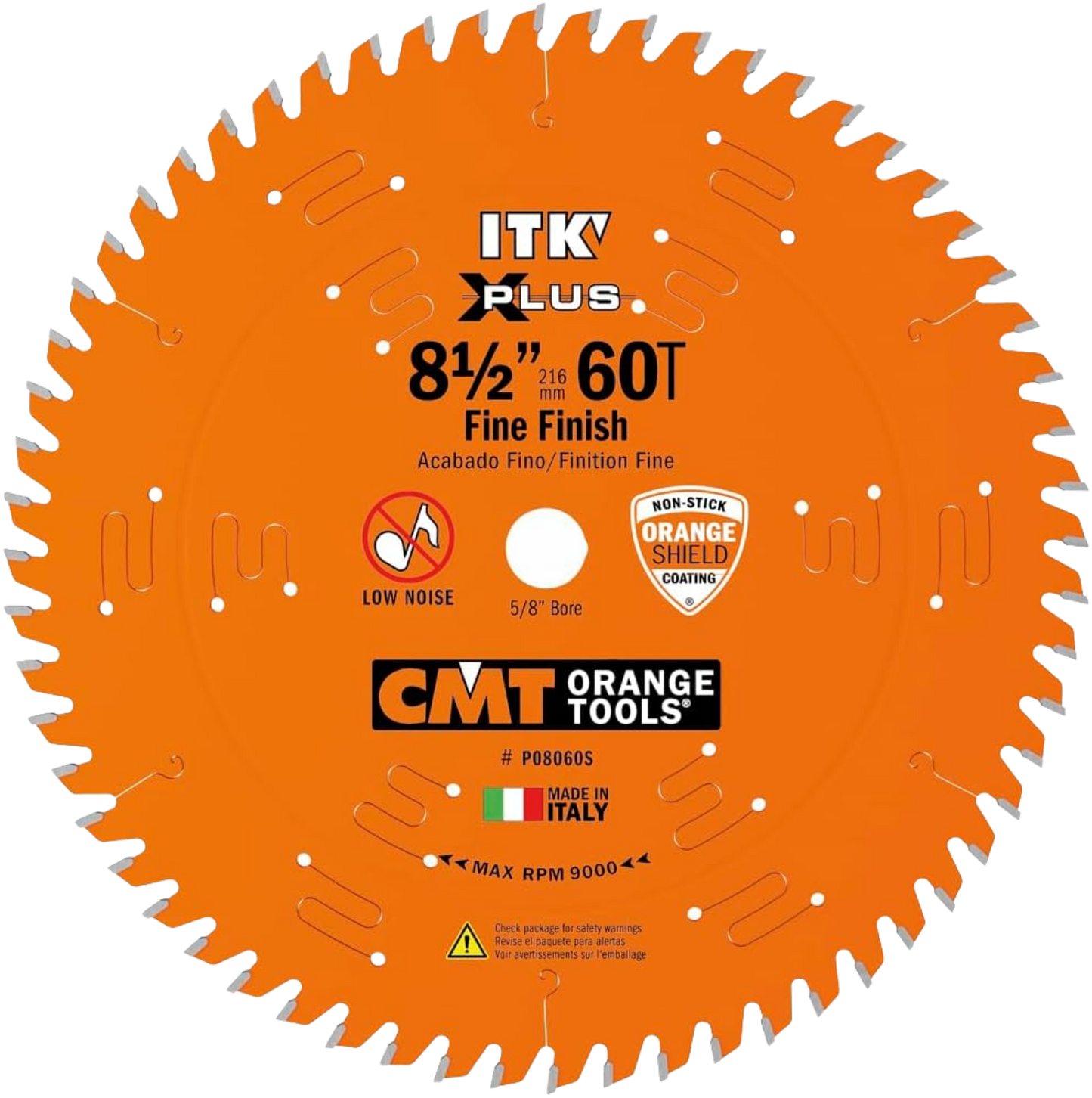CMT Orange Tools 8-1/2" 60T Itk-Xplus® Finish Sliding Compound Saw Blade