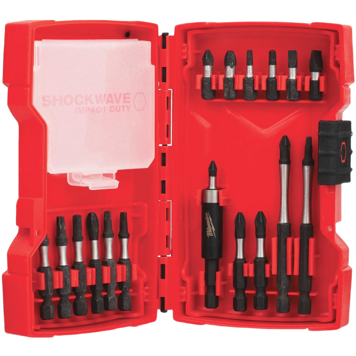 Compact red impact driver bit set with diverse black bits for power tool accessories and home improvement under $50 collections