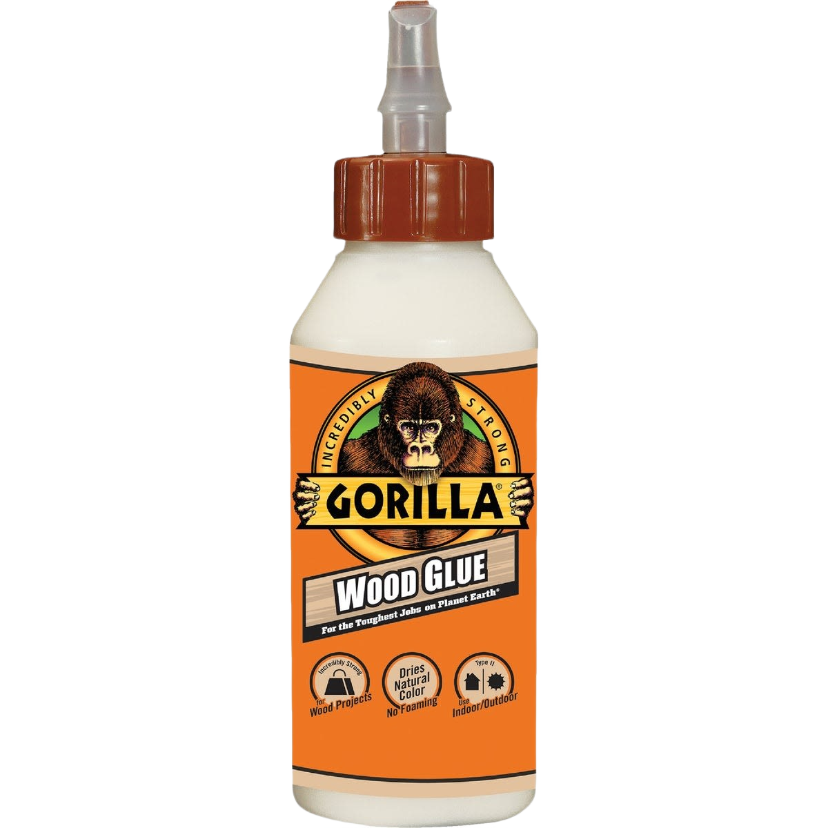 8 oz bottle of Gorilla Wood Glue with precision tip for strong wood bonding in Paint & Supplies collection