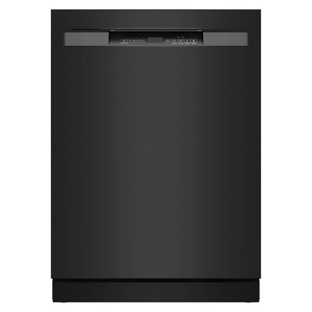 Front control built-in dishwasher in black with digital panel and PowerBlast® cycle in Dishwashers collection