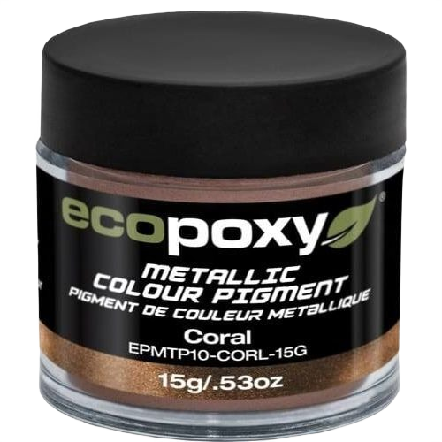 Small jar of coral metallic pigment powder for resin casting and finishing in home improvement supplies under $50