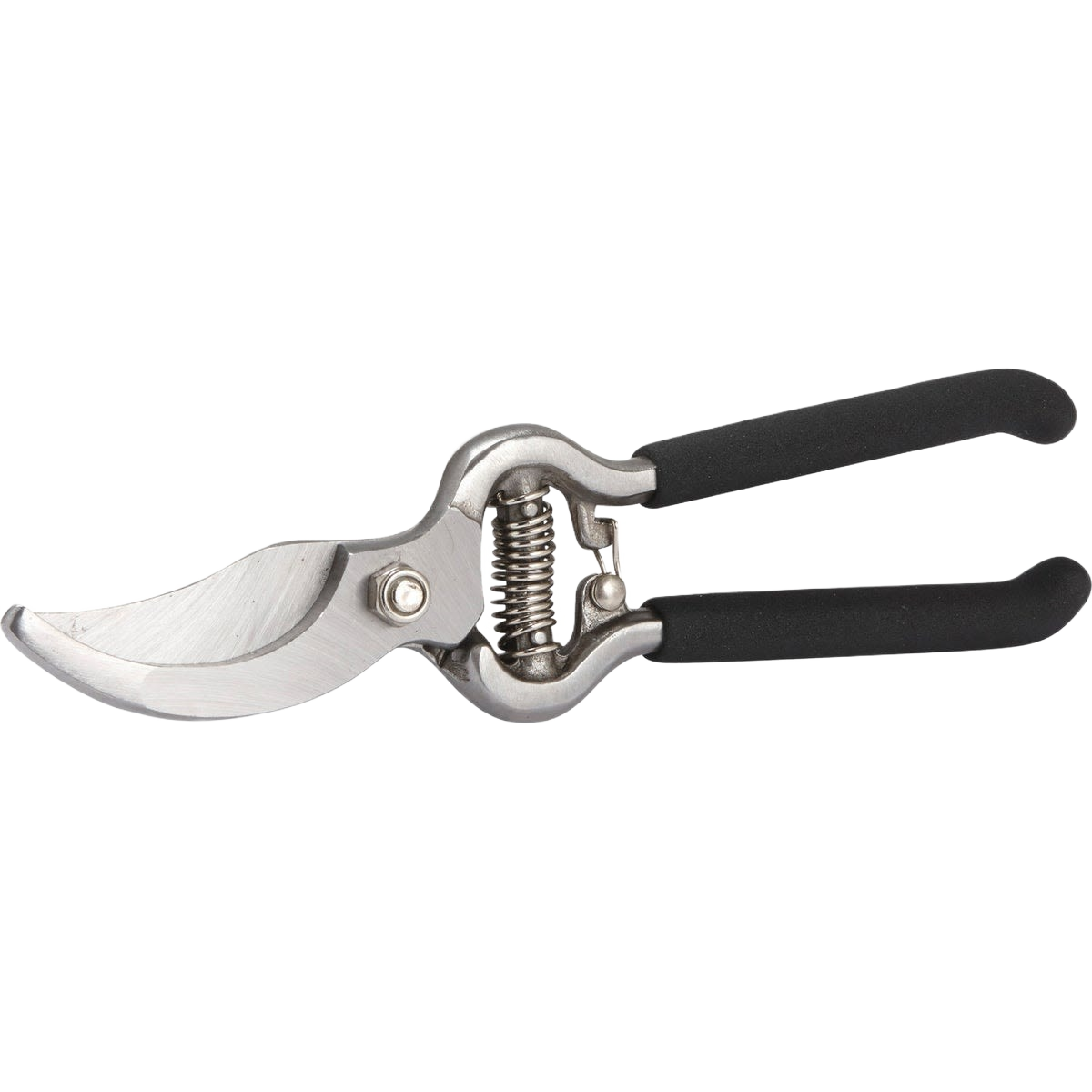 Bypass pruner with steel blades and cushioned handles for precise cutting in garden tools and outdoor pruning tasks under $50