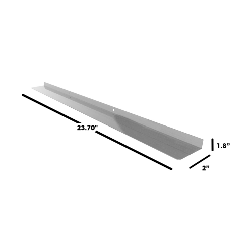 Metal flush mount vent deflector with dimensions for microwave drawer installation in kitchen appliances collection