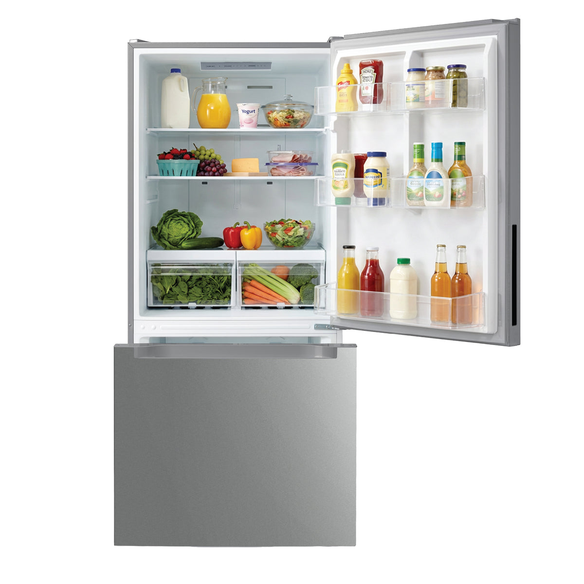 Element Electronics 18.7 cu. ft. Bottom Freezer Refrigerator - Stainless Steel, ENERGY STAR (ERBM19CBS)
