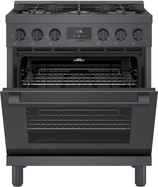 800 Series, Gas Freestanding Range, 30'', Black Stainless Steel