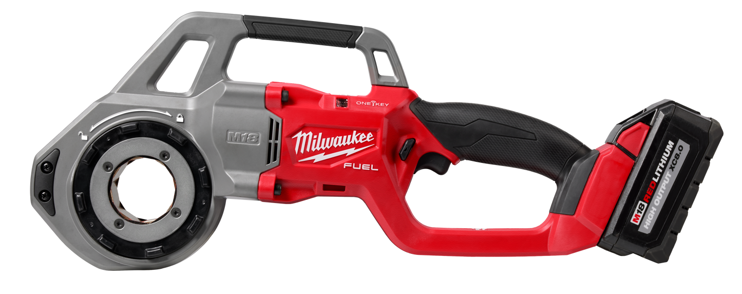 Milwaukee M18 FUEL™ Compact Pipe Threader w/ ONE-KEY™ w/ 1/2" - 1-1/4" Compact NPT Forged Aluminum Die Heads
